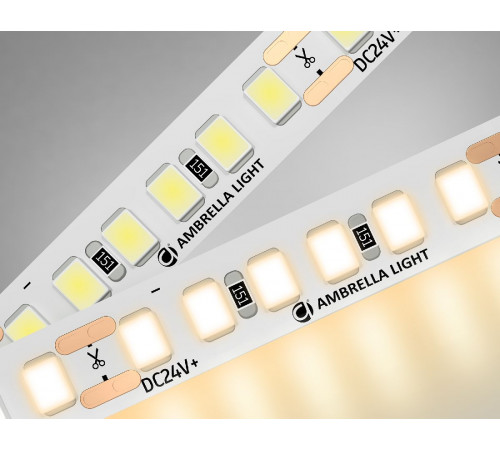 Светодиодная лента Ambrella Light LED Strip 24В 2835 14,4Вт/м 3000K 5м IP20 GS3201 Светодиодная лента Ambrella Light LED Strip 24В 2835 14,4Вт/м 3000K 5м IP20 GS3201