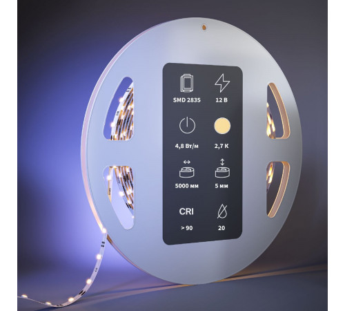 Светодиодная лента Maytoni Led Strip 12В 2835 4,8Вт/м 2700К 5м IP20 201102 Светодиодная лента Maytoni Led Strip 12В 2835 4,8Вт/м 2700К 5м IP20 201102