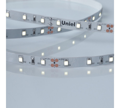 Светодиодная лента Uniel ULS-M11-2835-60LED/m-8mm-IP20-DC12V-4,8W/m-5M-6500K PROFI катушка в герметичной упаковке