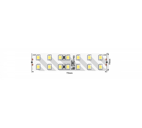 Светодиодная лента SWG PRO 24В 2835 20Вт/м 3000-3500K 5м IP20 SWG2P196-24-20-WW-20 024304 Светодиодная лента SWG PRO 24В 2835 20Вт/м 3000-3500K 5м IP20 SWG2P196-24-20-WW-20 024304