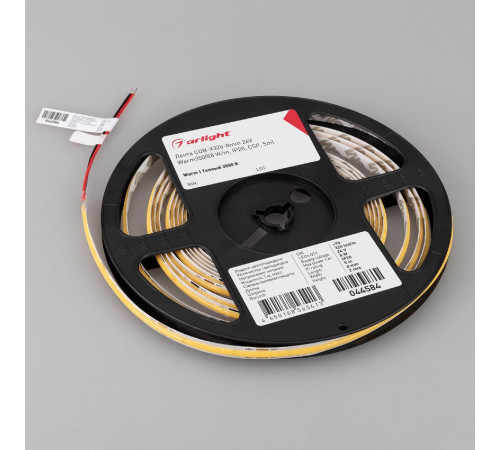 Светодиодная лента Arlight COB-X320-8mm 24V Warm3500 (8 W/m, IP20, 5m) 044584(1) Светодиодная лента Arlight COB-X320-8mm 24V Warm3500 (8 W/m, IP20, 5m) 044584(1)