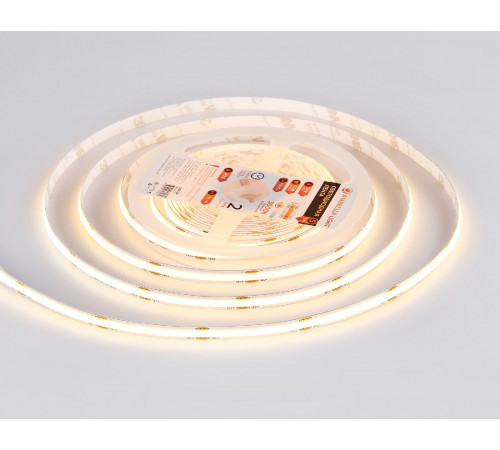 Светодиодная лента Ambrella Light LED Strip 24В COB 12Вт/м 3000K 5м IP20 GS4701 Светодиодная лента Ambrella Light LED Strip 24В COB 12Вт/м 3000K 5м IP20 GS4701