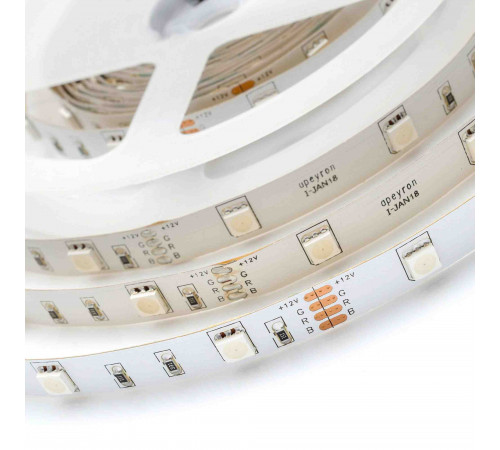 Светодиодная лента Apeyron 12В СТ 7,2Вт/м smd5050 30д/м IP20 3м RGB 217BL Светодиодная лента Apeyron 12В СТ 7,2Вт/м smd5050 30д/м IP20 3м RGB 217BL
