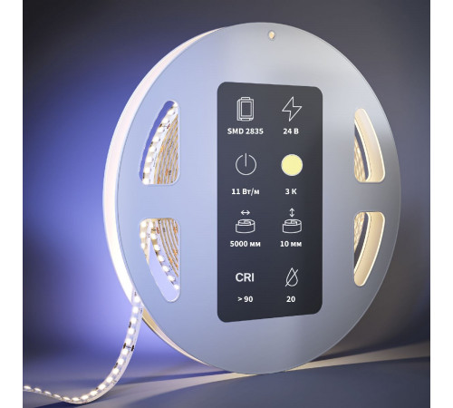 Светодиодная лента Maytoni Led Strip 24В 2835 11Вт/м 3000К 5м IP20 201049 Светодиодная лента Maytoni Led Strip 24В 2835 11Вт/м 3000К 5м IP20 201049