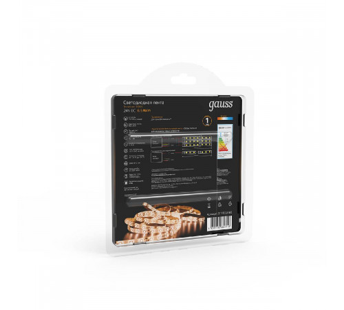 Светодиодная лента Gauss 24В 2835 6,5Вт/м 3000K 5м IP65 311000165