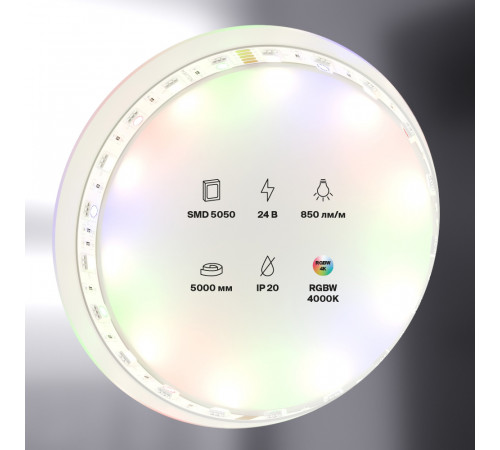 Светодиодная лента Maytoni Technical 24В 5050 14,4Вт/м RGB+W 4000K IP20 10177