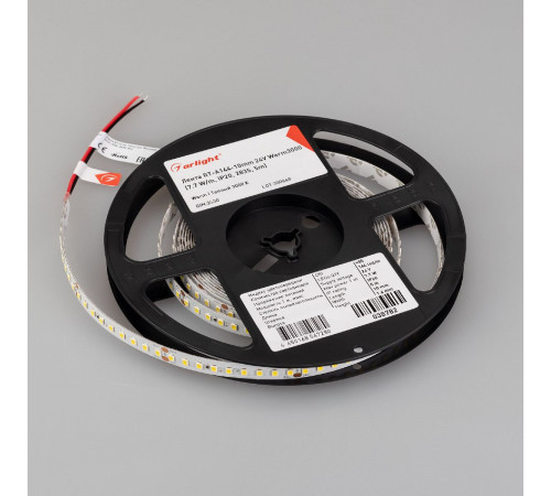 Светодиодная лента Arlight RT-A144-10mm 24V Warm3000 7.7 W/m, IP20, 2835, 5m 038782