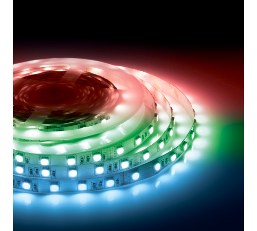 Светодиодная лента Apeyron 24В 14,4Вт/м smd5050 60д/м IP20 5м RGB 00-337 Светодиодная лента Apeyron 24В 14,4Вт/м smd5050 60д/м IP20 5м RGB 00-337