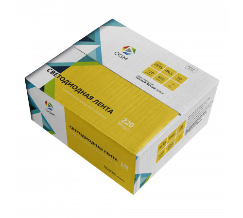 Светодиодная лента Apeyron Эконом 220В 2835 7Вт/м 3000К 50м IP65 O17-07