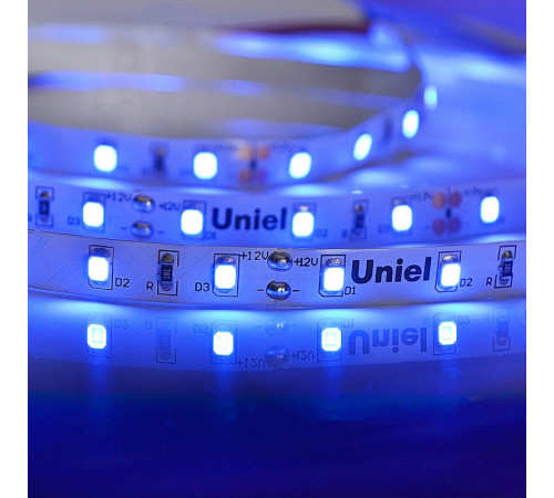 Светодиодная лента Uniel ULS-M11-2835-60LED/m-8mm-IP20-DC12V-4,8W/m-5M-BLUE PROFI катушка в герметичной упаковке Светодиодная лента Uniel ULS-M11-2835-60LED/m-8mm-IP20-DC12V-4,8W/m-5M-BLUE PROFI катушка в герметичной упаковке