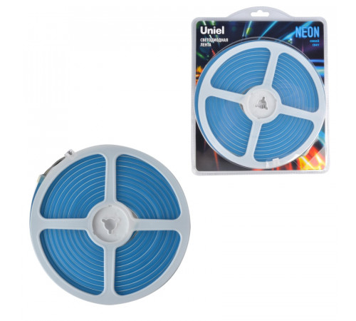 Светодиодная лента Uniel ULS-N01-2835-120LED/m-6mm-IP67-DC12V-9W/m-5M-BLUE блистер