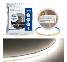 Светодиодная лента Feron LS530 512SMD 12Вт/м 24В 4000К IP20 48969