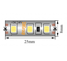 Светодиодная лента SWG SWG2120-12-9.6-NW-66-M 12В 9,6Вт/м 4000-4500K 5м IP66 021279