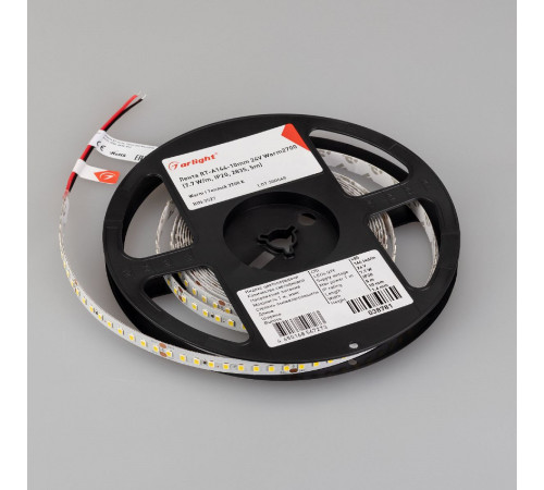 Светодиодная лента Arlight RT-A144-10mm 24V Warm2700 7.7 W/m, IP20, 2835, 5m 038781 Светодиодная лента Arlight RT-A144-10mm 24V Warm2700 7.7 W/m, IP20, 2835, 5m 038781