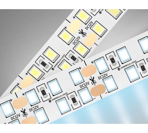 Светодиодная лента двухрядная Ambrella Light LED Strip 12В 2835 24Вт/м 6500K 5м IP20 GS1703 Светодиодная лента двухрядная Ambrella Light LED Strip 12В 2835 24Вт/м 6500K 5м IP20 GS1703