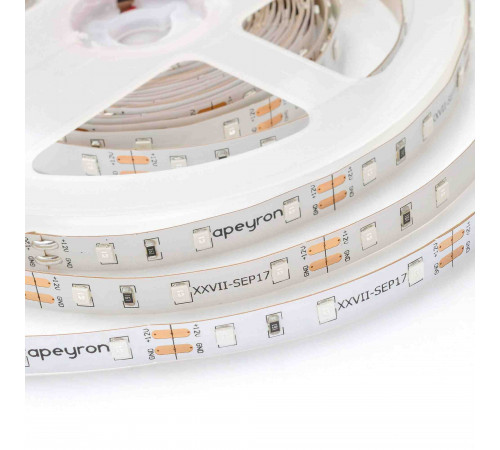 Светодиодная лента Apeyron 12В СТ 4,8Вт/м smd3528, 60д/м IP20 5м синяя 00-01 Светодиодная лента Apeyron 12В СТ 4,8Вт/м smd3528, 60д/м IP20 5м синяя 00-01