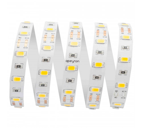 Светодиодная лента Apeyron 12В СТ 9,6Вт/м smd5630, 60д/м IP20 1400Лм/м 3м 3000К 202BL Светодиодная лента Apeyron 12В СТ 9,6Вт/м smd5630, 60д/м IP20 1400Лм/м 3м 3000К 202BL