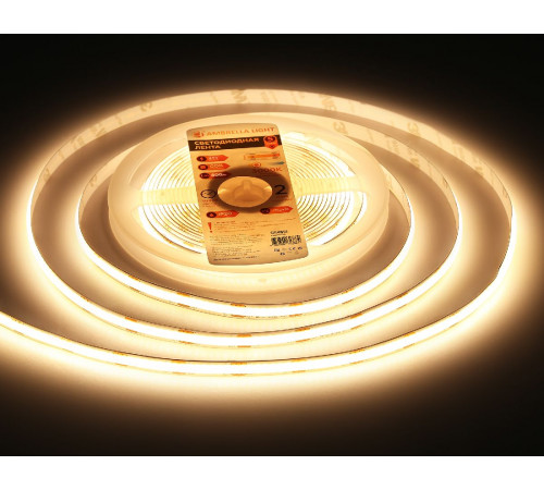 Светодиодная лента Ambrella Light Illumination 24В COB 10Вт/м 3000K 5м IP20 GS4651 Светодиодная лента Ambrella Light Illumination 24В COB 10Вт/м 3000K 5м IP20 GS4651