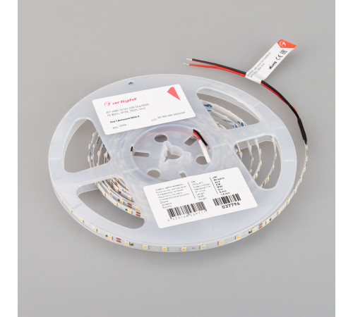 Светодиодная лента Arlight RT-A80-5mm 24V Day5000 (5 W/m, IP20, 2835, 5m) 037796