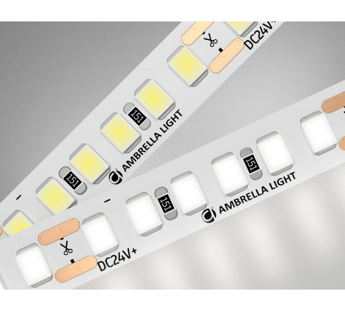 Светодиодная лента Ambrella Light LED Strip 24В 2835 14,4Вт/м 4500K 5м IP20 GS3202 Светодиодная лента Ambrella Light LED Strip 24В 2835 14,4Вт/м 4500K 5м IP20 GS3202