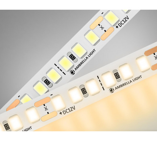 Светодиодная лента Ambrella Light LED Strip 12В 2835 14,4Вт/м 3000K 5м IP20 GS1301 Светодиодная лента Ambrella Light LED Strip 12В 2835 14,4Вт/м 3000K 5м IP20 GS1301