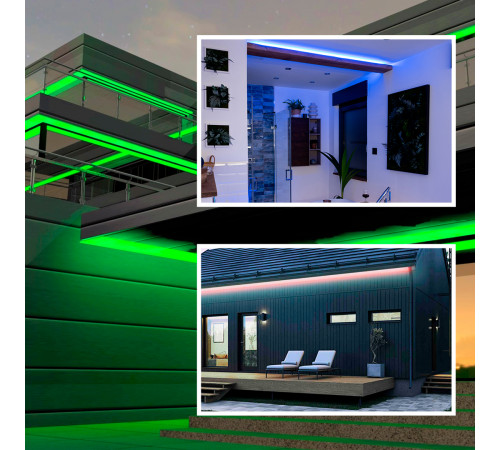 Светодиодная влагозащищенная лента Apeyron 12В 5050 14,4Вт/м RGB 5м IP65 LSE-276