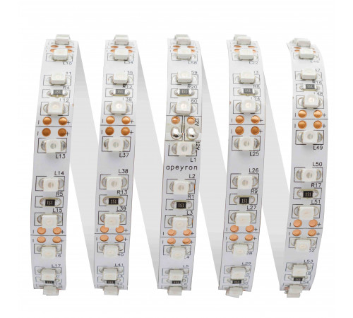 Светодиодная лента Apeyron 12В СТ 9,6Вт/м smd3528, 120д/м IP20 5м синяя 00-18 Светодиодная лента Apeyron 12В СТ 9,6Вт/м smd3528, 120д/м IP20 5м синяя 00-18