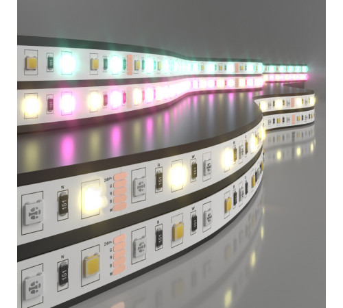 Светодиодная лента Elektrostandard 24V 14,4W 60Led 5050+5050 IP20 MIX RGB/теплый белый, 5м 4690389172250 Светодиодная лента Elektrostandard 24V 14,4W 60Led 5050+5050 IP20 MIX RGB/теплый белый, 5м 4690389172250
