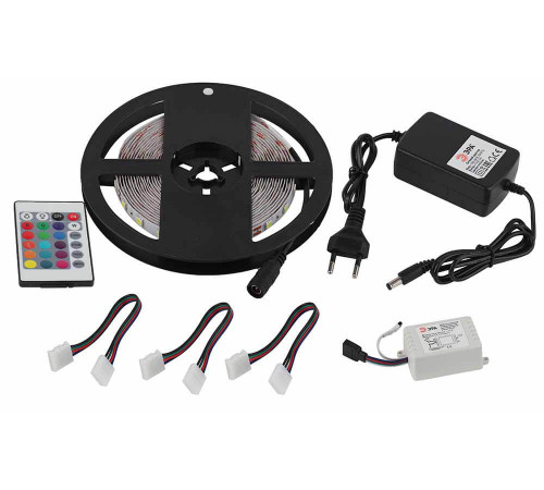 Светодиодная лента ЭРА 14,4W/m 60LED/m 5050SMD RGB 5M 5050kit-14,4-60-12-IP20-RGB-5m Б0043067 Светодиодная лента ЭРА 14,4W/m 60LED/m 5050SMD RGB 5M 5050kit-14,4-60-12-IP20-RGB-5m Б0043067
