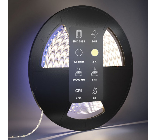 Светодиодная лента Maytoni Led Strip 24В 2835 4,8Вт/м 4000К 50м IP20 201016 Светодиодная лента Maytoni Led Strip 24В 2835 4,8Вт/м 4000К 50м IP20 201016