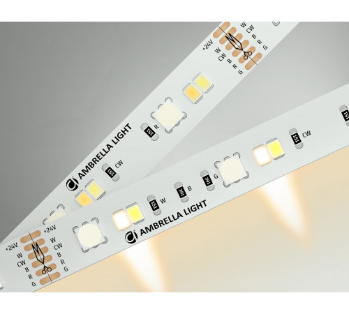 Светодиодная лента Ambrella Light LED Strip 24В 5050+2835 13Вт/м RGB+3000-6500K 5м IP20 GS4501 Светодиодная лента Ambrella Light LED Strip 24В 5050+2835 13Вт/м RGB+3000-6500K 5м IP20 GS4501