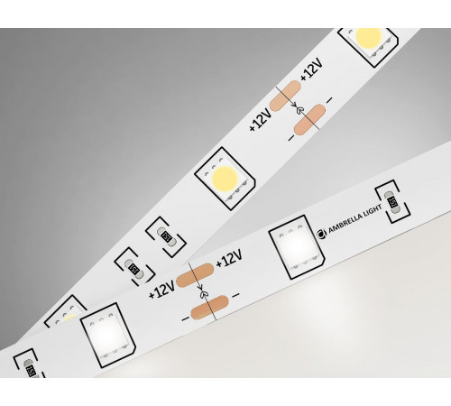 Светодиодная лента Ambrella Light LED Strip 12В 5050 7,2Вт/м 4500K 5м IP20 GS1802 Светодиодная лента Ambrella Light LED Strip 12В 5050 7,2Вт/м 4500K 5м IP20 GS1802