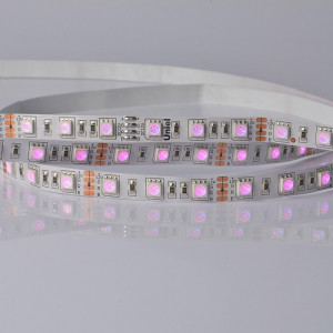 Светодиодная лента Uniel ULS-5050-60LED/m-10mm-IP20-DC24V-14,4W/m-5M-RGB катушка в герметичной упаковке