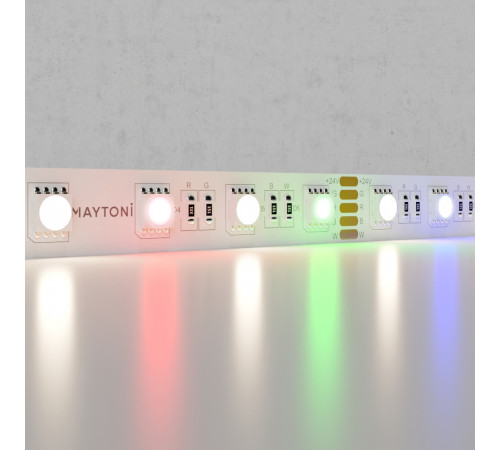 Светодиодная лента Maytoni Technical 24В 5050 19,2Вт/м RGBW 4000K IP20 10180 Светодиодная лента Maytoni Technical 24В 5050 19,2Вт/м RGBW 4000K IP20 10180