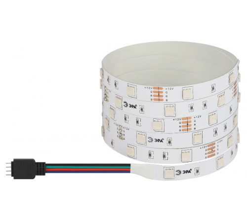 Светодиодная лента Эра 12В 2835 7,2Вт/м RGB 5м IP20 LS5050-7,2-30-12-RGB-IP20-1 year-5m Б0035602 Светодиодная лента Эра 12В 2835 7,2Вт/м RGB 5м IP20 LS5050-7,2-30-12-RGB-IP20-1 year-5m Б0035602
