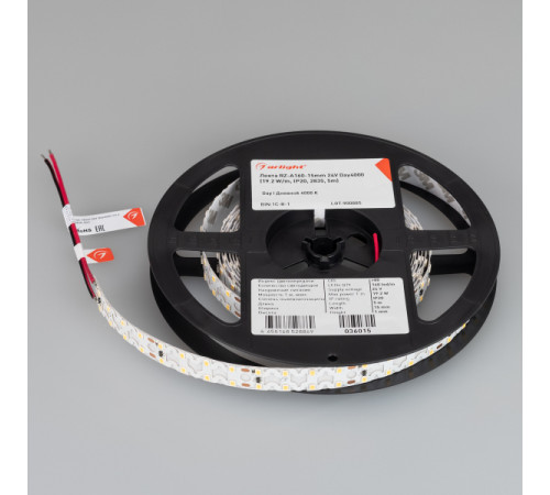 Светодиодная лента Arlight RZ-A160-15mm 24V Day4000 (19.2 W/m, IP20, 2835, 5m) 036015 Светодиодная лента Arlight RZ-A160-15mm 24V Day4000 (19.2 W/m, IP20, 2835, 5m) 036015