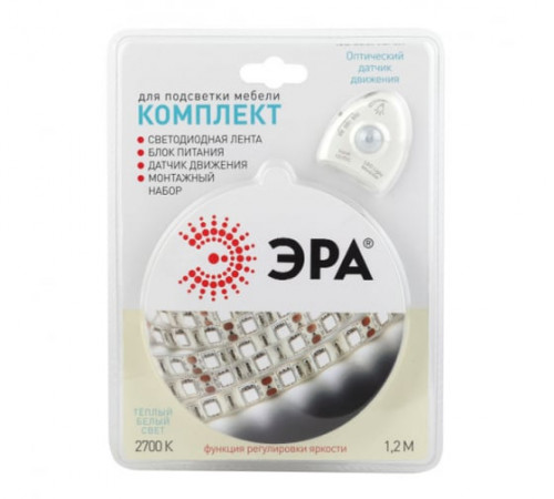 Светодиодная лента ЭРА 4,8W/m 30LED/m 2835SMD теплый белый 1,2M 2835move-4,8-30-12-2700-1,2m Б0043072 Светодиодная лента ЭРА 4,8W/m 30LED/m 2835SMD теплый белый 1,2M 2835move-4,8-30-12-2700-1,2m Б0043072