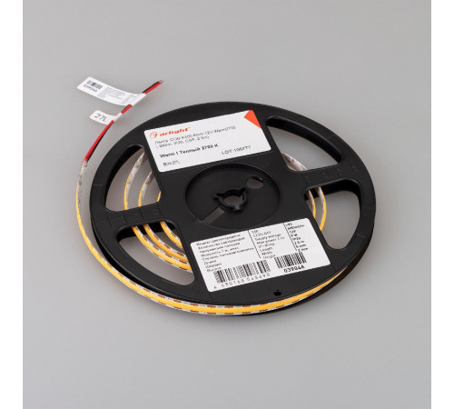 Светодиодная лента Arlight COB-X400-8mm 12V Warm2700 9 W/m, IP20, CSP, 2.5m 039046 Светодиодная лента Arlight COB-X400-8mm 12V Warm2700 9 W/m, IP20, CSP, 2.5m 039046