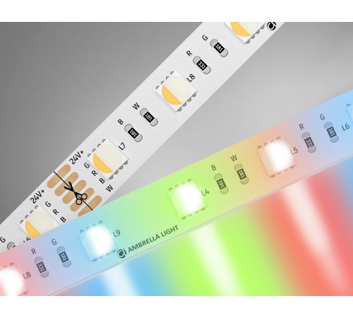 Светодиодная лента Ambrella Light Illumination 24В 5050 10Вт/м RGBW+4500K 5м IP20 GS4402