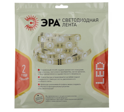 Светодиодная лента Эра LS2835-14,4-120-24-65-4000К-5m Б0043101 Светодиодная лента Эра LS2835-14,4-120-24-65-4000К-5m Б0043101