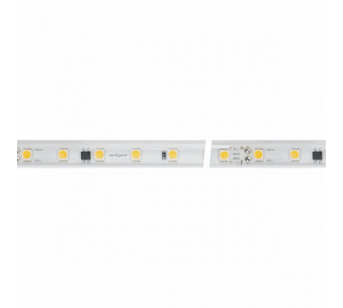 Светодиодная влагозащищенная лента Arlight 8W/m 54LED/m 5060SMD теплый белый 10M 029402(2)