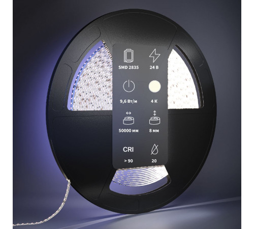 Светодиодная лента Maytoni Led Strip 24В 2835 9,6Вт/м 4000К 50м IP20 201048 Светодиодная лента Maytoni Led Strip 24В 2835 9,6Вт/м 4000К 50м IP20 201048