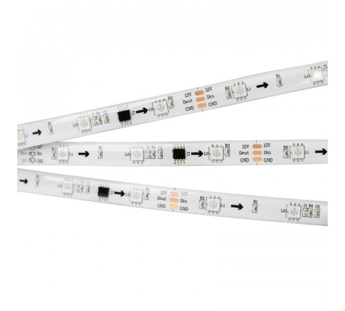 Светодиодная лента герметичная Arlight SPI-SE-B30-10mm 12V RGB-PX3 (7.2W/m, IP65, 5060, 5m) 026369(2)