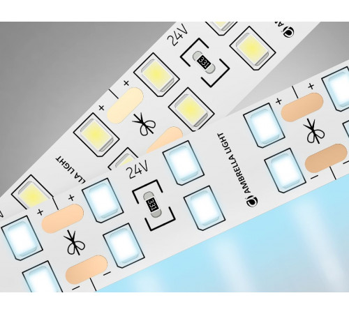Светодиодная лента двухрядная Ambrella Light LED Strip 24В 2835 20Вт/м 6500K 5м IP20 GS3603 Светодиодная лента двухрядная Ambrella Light LED Strip 24В 2835 20Вт/м 6500K 5м IP20 GS3603