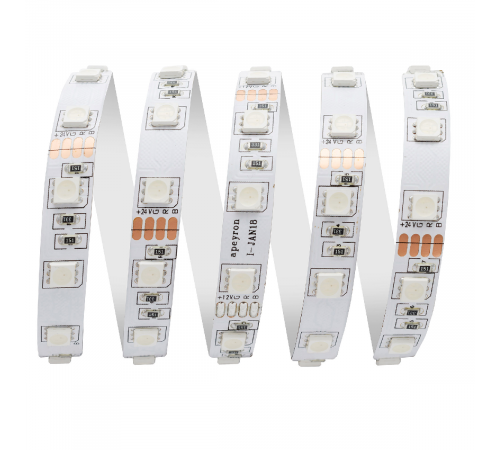 Светодиодная лента Apeyron 24В 14,4Вт/м smd5050 60д/м IP20 5м RGB 00-337 Светодиодная лента Apeyron 24В 14,4Вт/м smd5050 60д/м IP20 5м RGB 00-337