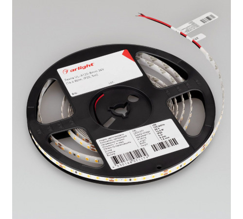 Светодиодная лента Arlight UL-A120-8mm 24V Warm2700 (9.6 W/m, IP20, 5m) 042298 Светодиодная лента Arlight UL-A120-8mm 24V Warm2700 (9.6 W/m, IP20, 5m) 042298