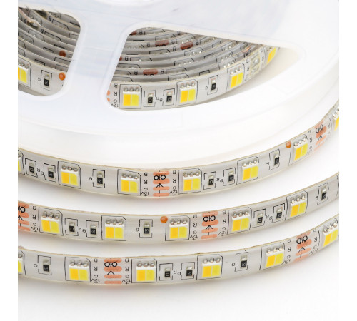 Светодиодная лента Apeyron 12В СТ 14,4Вт/м smd5050 60д/м IP65 700Лм/м 5м 3000К+6500К 00-117