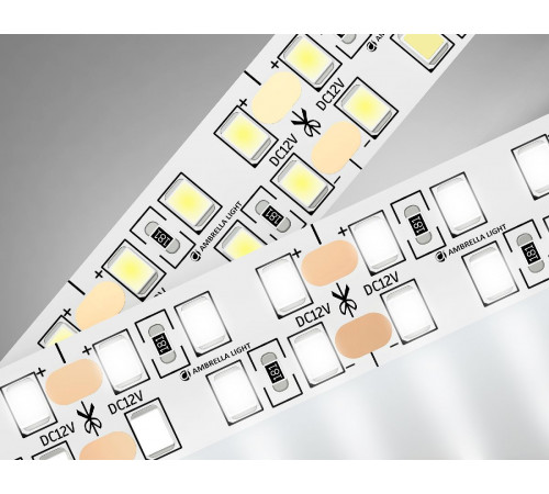 Светодиодная лента двухрядная Ambrella Light LED Strip 12В 2835 19,2Вт/м 4500K 5м IP20 GS1602 Светодиодная лента двухрядная Ambrella Light LED Strip 12В 2835 19,2Вт/м 4500K 5м IP20 GS1602