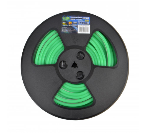 Светодиодная лента Uniel ULS-N11-2835-120LED/m-8mm-IP67-DC24V-10W/m-15M-GREEN UL-00009100 Светодиодная лента Uniel ULS-N11-2835-120LED/m-8mm-IP67-DC24V-10W/m-15M-GREEN UL-00009100