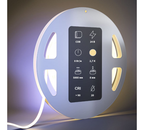 Светодиодная лента Maytoni Led Strip 24В 8Вт/м 2700К 5м IP20 201070 Светодиодная лента Maytoni Led Strip 24В 8Вт/м 2700К 5м IP20 201070